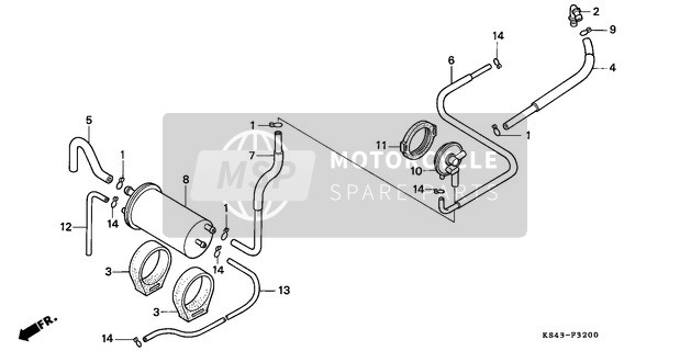 17310GE1871, Evaporative Emission Cani, Honda, 0